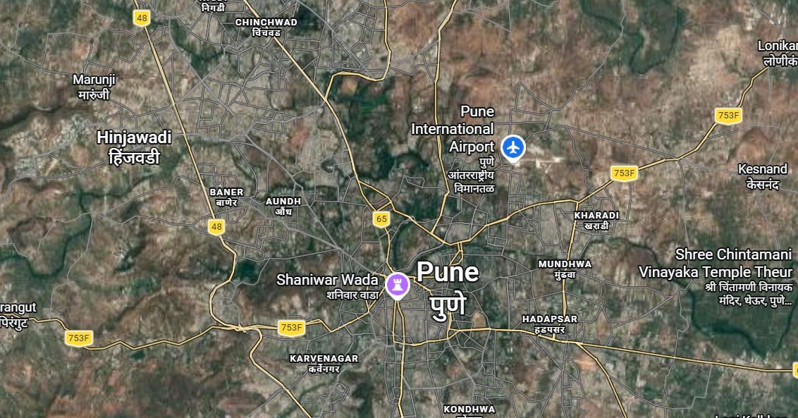 Map showing S A Vision's office near Hinjewadi, Pune